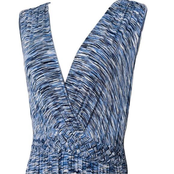 Spense Sleeveless Maxi‎ Dress Size Medium Blue & White Pattern - Picture 15 of 16